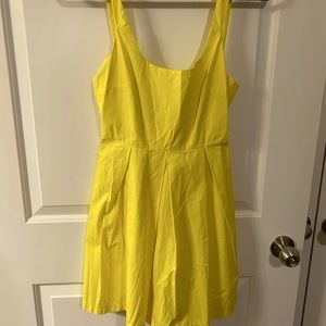 Mini yellow dress backless